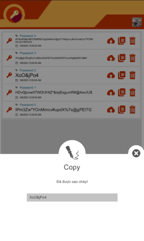 Create Password screenshot