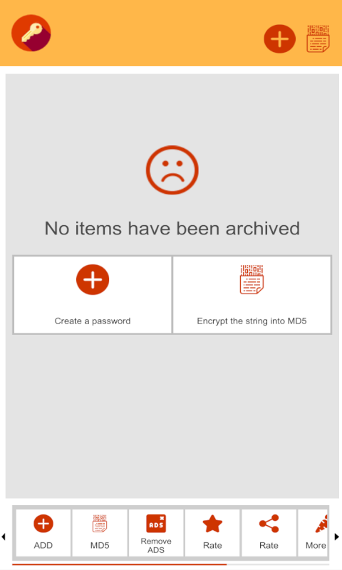 Create Password screenshot