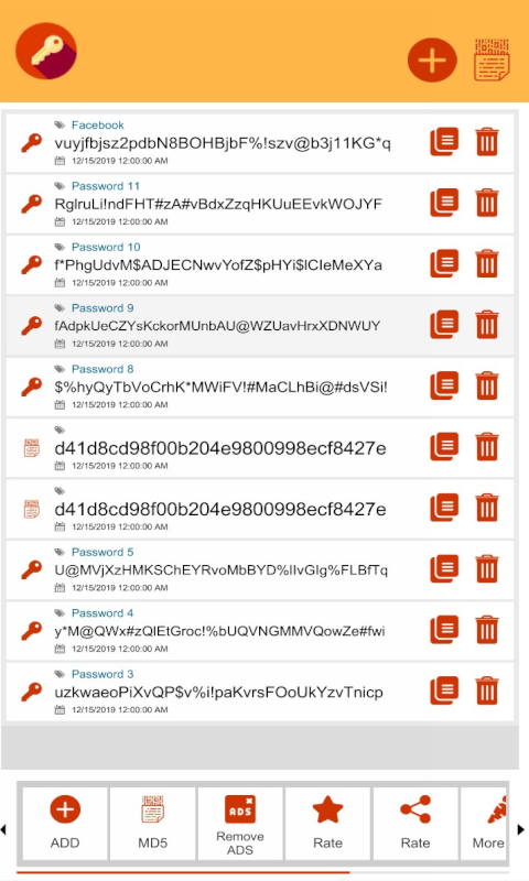 Create Password screenshot