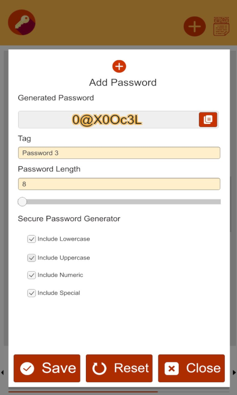 Create Password screenshot