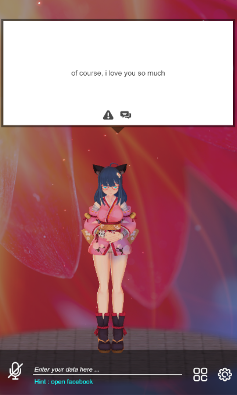 Cute virtual assistant screenshot