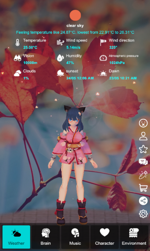 Cute virtual assistant screenshot