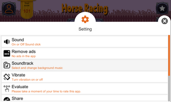 Horse racing screenshot
