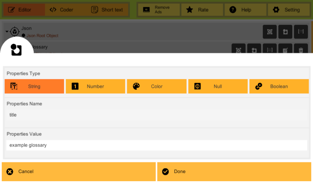 Json Designer screenshot