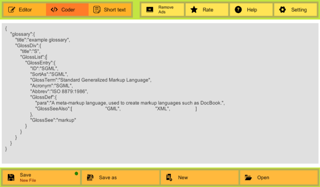 Json Designer screenshot