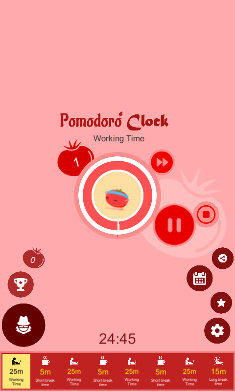Tomato clock screenshot