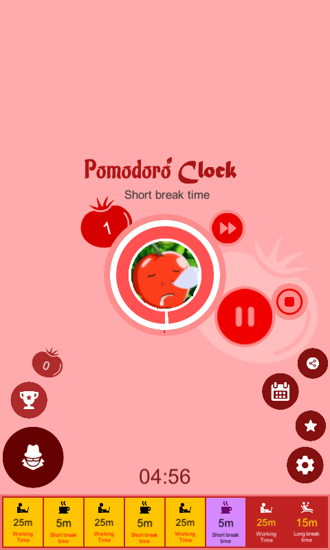 Tomato clock screenshot