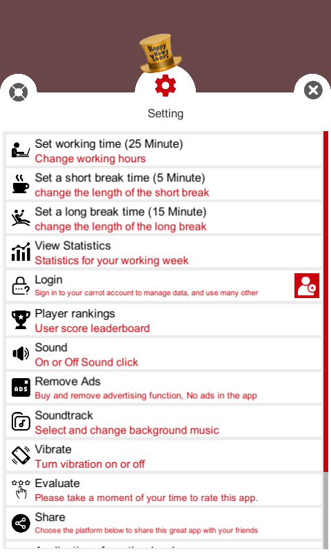 Tomato clock screenshot