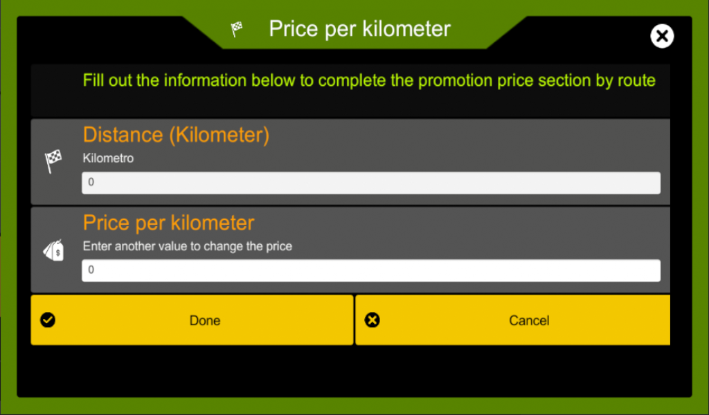 Taxi time meter screenshot