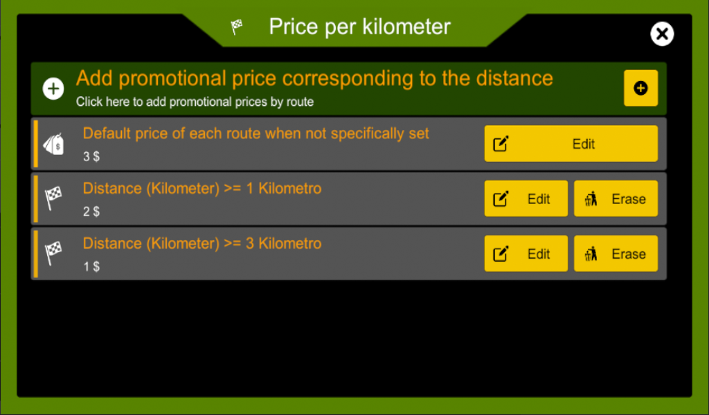 Taxi time meter screenshot