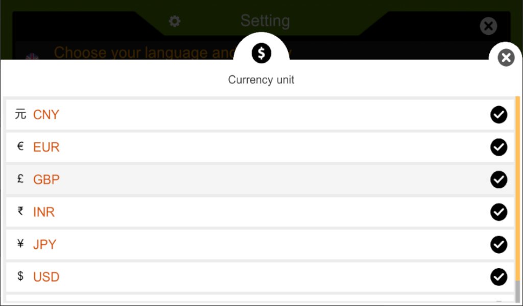 Taxi time meter screenshot