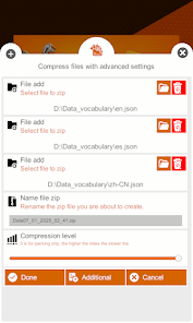Compress files and folders screenshot