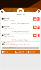 Compress files and folders screenshot