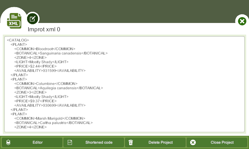 Xml Editor screenshot